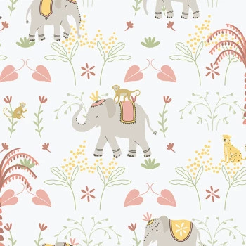 Papel de Parede Elefante - Enzo - 285-4 - Vinílico