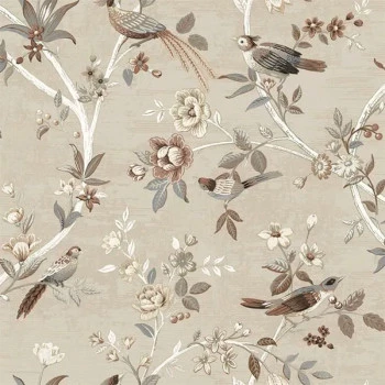 Papel de Parede Folhas e Flores - Thema - 28843 - Lavável, TNT, Texturizado 