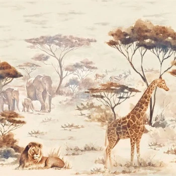 Papel de Parede Animal - African Queen III - 363661P - Lavável, TNT, Texturizado, Vinílico