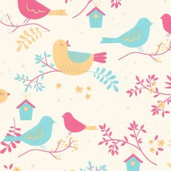 Papel de Parede Pássaro - Boys & Girls 6 - 367562 - TNT