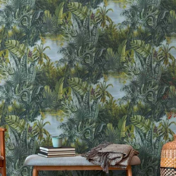 Papel de Parede Folhas e Flores - My Home My SPA - 383561 - Vinílico - Emborrachado
