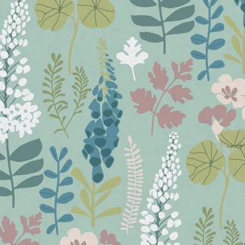 Papel de Parede Folhas e Flores - Vivid - 384531 - TNT/Vinilíco