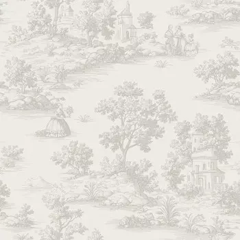 Papel de Parede Toile de Jouy - Goya Collection - 3858-2 - Vinílico