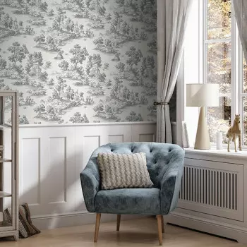 Papel de Parede Toile de Jouy - Goya Collection - 3858-6 - Vinílico