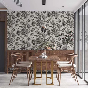 Papel de Parede Folhas e Flores - My Home My SPA - 387002 - Vinílico - Emborrachado