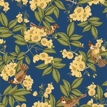 Papel de Parede Folhas e Flores - Contemporâneo - 4110 - Vinilico