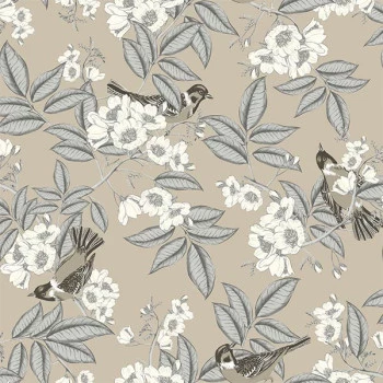 Papel de Parede Folhas e Flores - Contemporâneo - 4114 - Vinilico