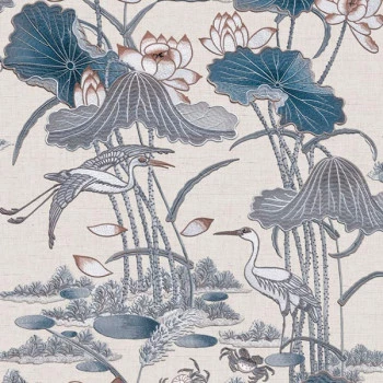 Papel de Parede Folhas e Flores - HF Orient II - 422702 - Vinílico