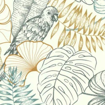 Papel de Parede Folhas e Flores - Sejours & Chambres - 51193401 - Vinílico