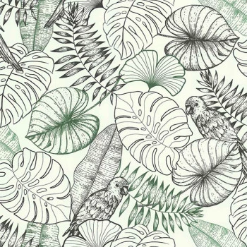 Papel de Parede Folhas e Flores - Sejours & Chambres - 51193409 - Vinílico