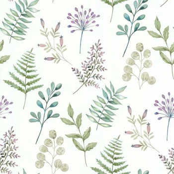 Papel de Parede Folhas e Flores - Sejours & Chambres - 51194304 - Vinílico