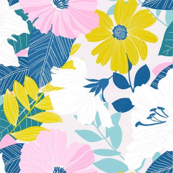 Papel de Parede Folhas e Flores - Sejours & Chambres - 51194803 - Vinílico