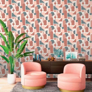 Papel de Parede Geométrico - Arty - 51210803 - Vinílico 