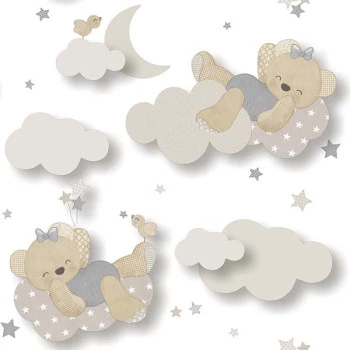 Papel de Parede Ursinho - Babylandia - 5401 - Vinilizado