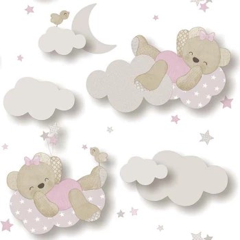 Papel de Parede Ursinho - Babylandia - 5402 - Vinilizado