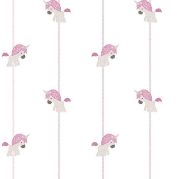 Papel de Parede Unicórnio - Babylandia - 5455 - Vinilizado