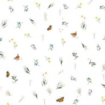 Papel de Parede Folhas e Flores - Passeio no Campo - 602520 - Vinílico