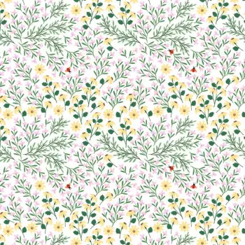 Papel de Parede Folhas e Flores - Passeio no Campo - 602582 - Vinílico