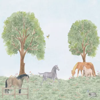 Papel de Parede Infantil - Passeio no Campo - 602780 - Vinílico