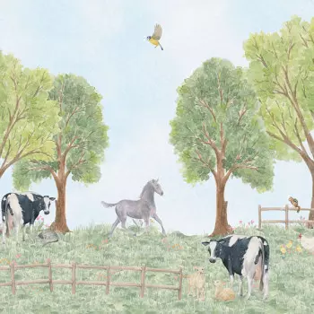 Papel de Parede Infantil - Passeio no Campo - 602803 - Vinílico