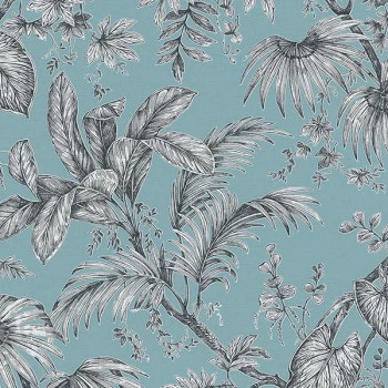 Papel de Parede Folhas e Flores - Jackie - 6818-40 - Vinílico