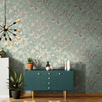 Papel de Parede Folhas e Flores - Jackie - 6818-50 - Vinílico