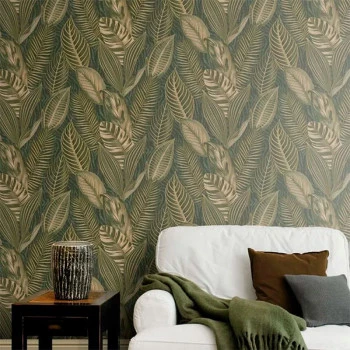 Papel de Parede Folhas e Flores - African Queen III - 751826 - Lavável, TNT, Texturizado, Vinílico