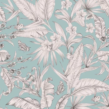 Papel de Parede Folhas e Flores - Botânica - 81383 - Vinílico