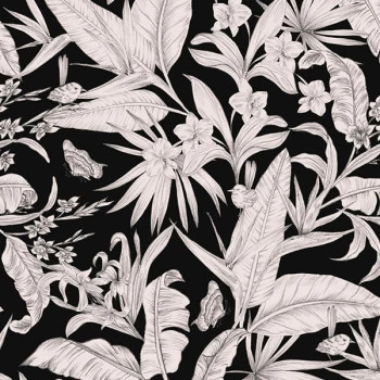 Papel de Parede Folhas e Flores - Botânica - 81475 - Vinílico