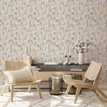 Papel de Parede Geométrico - Leyla - 81646 - Vinílico