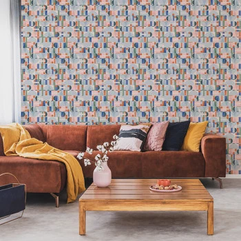 Papel de Parede Geométrico - Leyla - 81647 - Vinílico