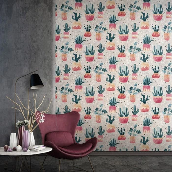 Papel de Parede Folhas e Flores  - Leyla - 81652 - Vinílico