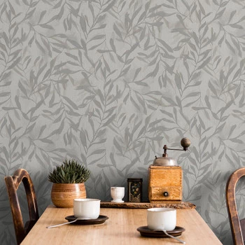 Papel de Parede Folhas e Flores  - Leyla - 82440 - Vinílico