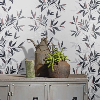 Papel de Parede Folhas e Flores  - Leyla - 82458 - Vinílico