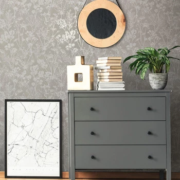 Papel de Parede Folhas e Flores  - Leyla - 82464 - Vinílico