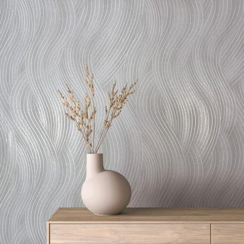 Papel de Parede Ondas  - Leyla - 82474 - Vinílico