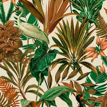 Papel de Parede Folhas e Flores - Flora - 84766 - Vinílico