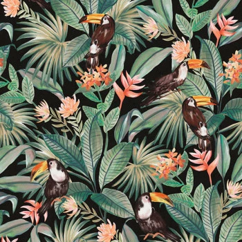 Papel de Parede Folhas e Flores - Flora - 84889 - Vinílico