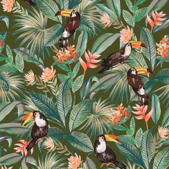 Papel de Parede Folhas e Flores - Flora - 84902 - Vinílico