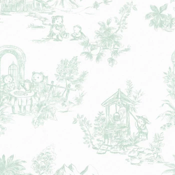 Papel de Parede Toile de Jouy - Provence - 85534 - Vinílico