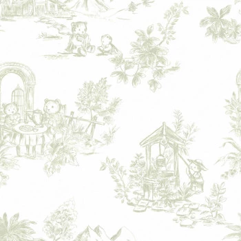 Papel de Parede Toile de Jouy - Provence - 85596 - Vinílico