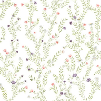 Papel de Parede Folhas e Flores - Era uma Vez - 89730 - Vinílico