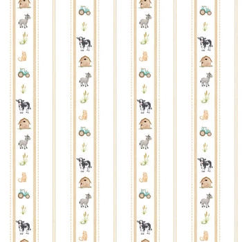 Papel de Parede Listrado - Era uma Vez - 89846 - Vinílico