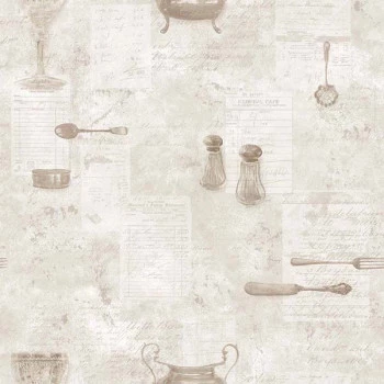 Papel de Parede Kitchen Recipes - G12291 - VINILÍCO - LAVÁVEL