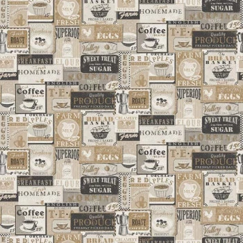 Papel de Parede Kitchen Recipes - G12298 - VINILÍCO - LAVÁVEL