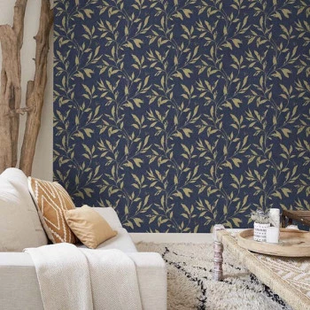 Papel de Parede Folhas e Flores - Nomad - A48302 - Vinílico
