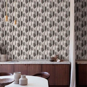Papel de Parede Geométrico - Maison - A56301 - Lavável, TNT, Texturizado, Vinílico