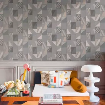 Papel de Parede Geométrico - Alta Gama Waven - 26100 - Vinílico