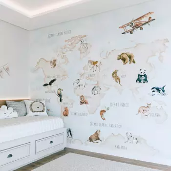 Papel de Parede Painel - Bambine - BA0049 - Non-Woven (TNT)