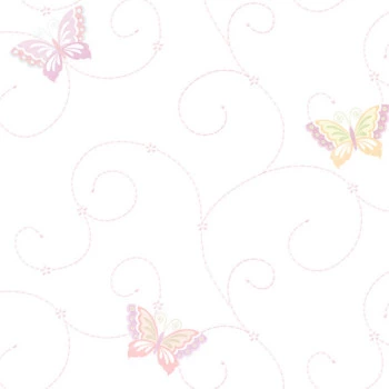 Papel de Parede Borboletas - Fashion Baby - BF415 - Vinílico
